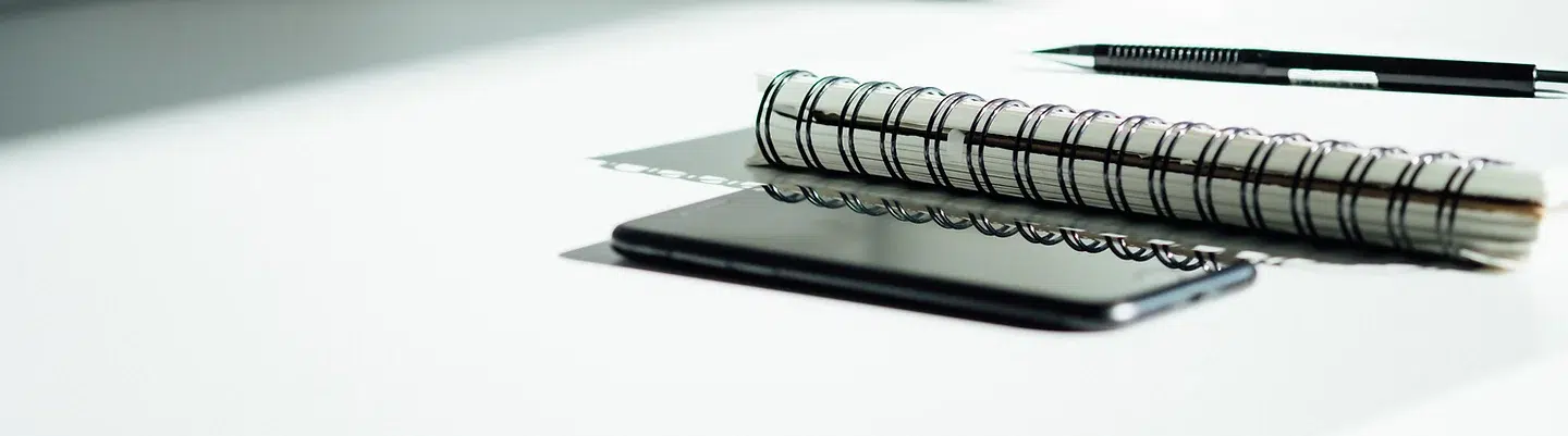 smartphone and notebook