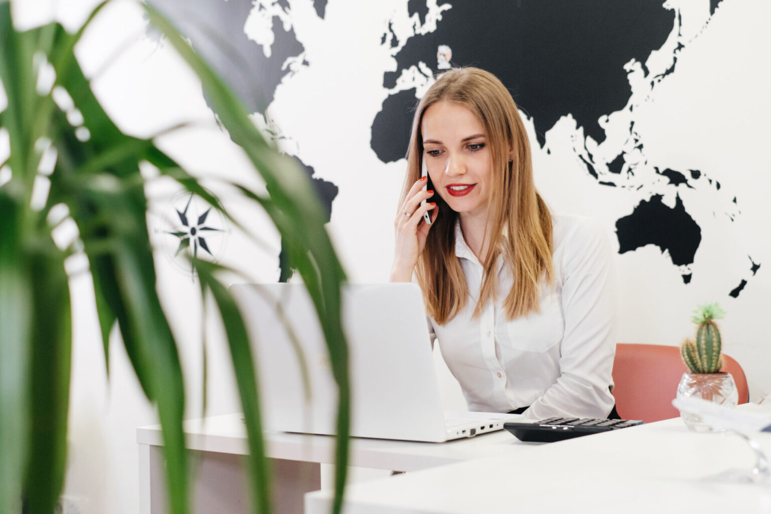 businesswoman travel agent